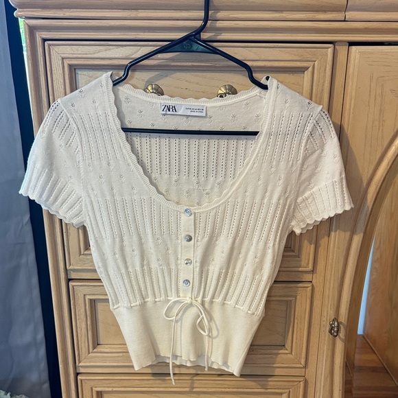 Zara Open Knit Top - Picture 1 of 9